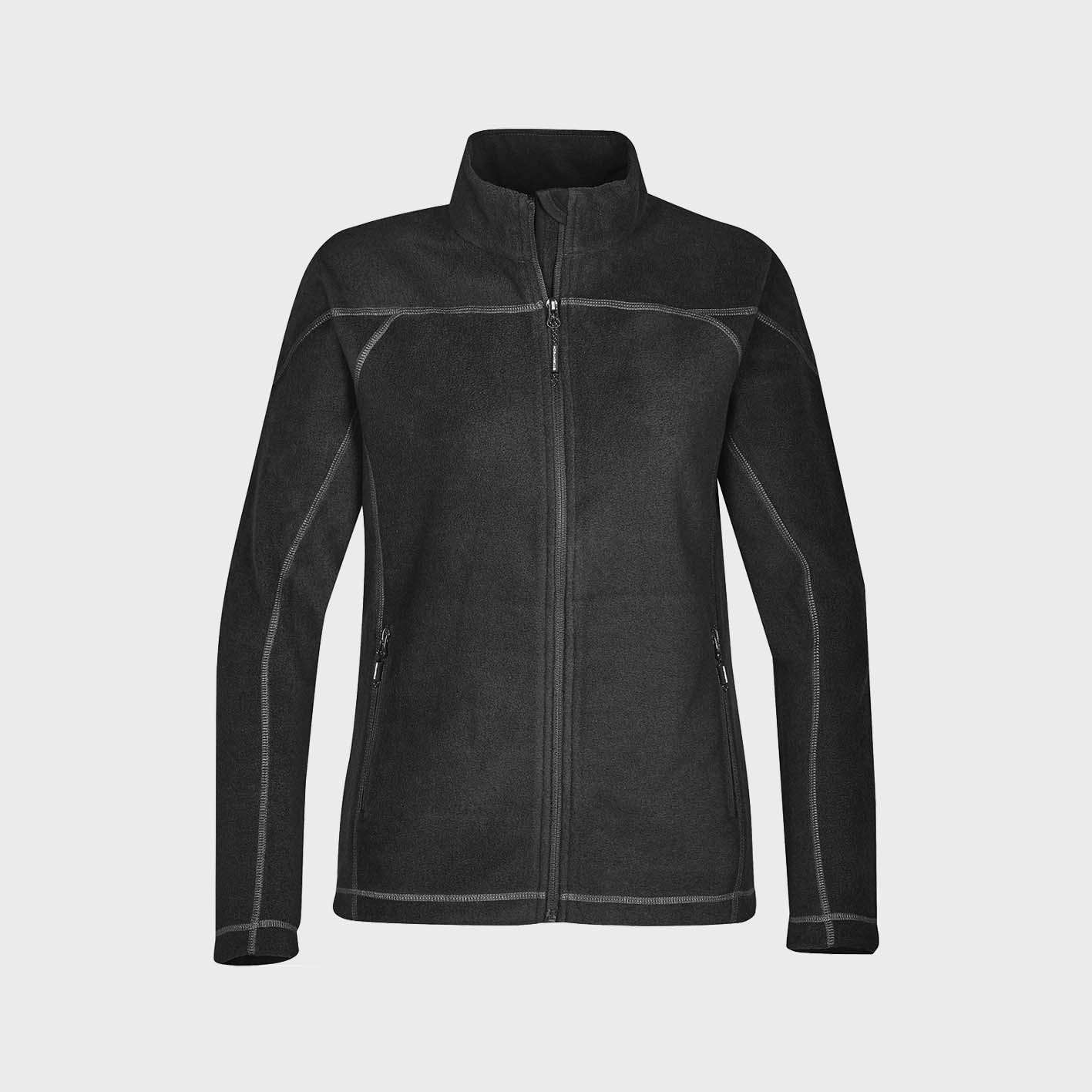 An image of custom ladies fleece jackets that you can print your logo on!
