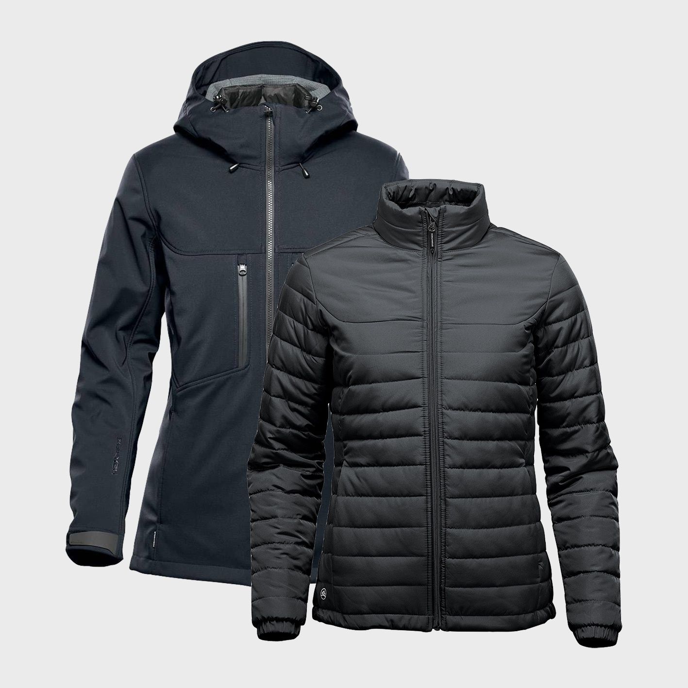 An image of Ladies Jackets that you can screen print and embroider on!