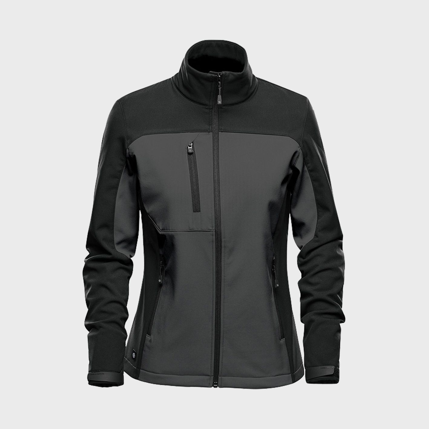 An image of custom ladies soft shell jackets that you can print your logo on!