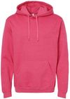 Am image of a Custom M&O Unisex Pullover Hoodie in Heather Fuchsia!