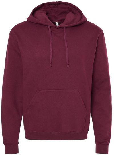 Am image of a Custom M&O Unisex Pullover Hoodie in Maroon!