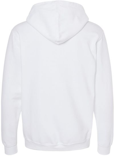 Am image of a Custom M&O Unisex Pullover Hoodie in White!