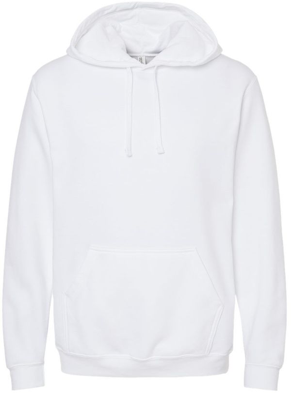 Am image of a Custom M&O Unisex Pullover Hoodie in White!