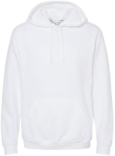 Am image of a Custom M&O Unisex Pullover Hoodie in White!
