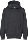 Am image of a Custom M and O Youth Fleece Pullover Hoodie in Dark Heather!