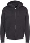 Am image of a Custom M&O Unisex Zipper Fleece Hoodie in Black!