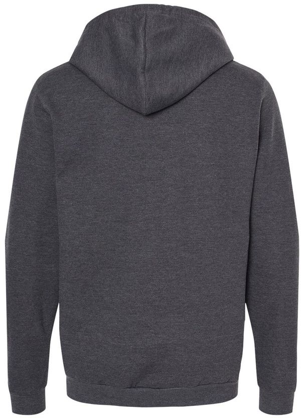 Am image of a Custom M&O Unisex Zipper Fleece Hoodie in Dark Heather!