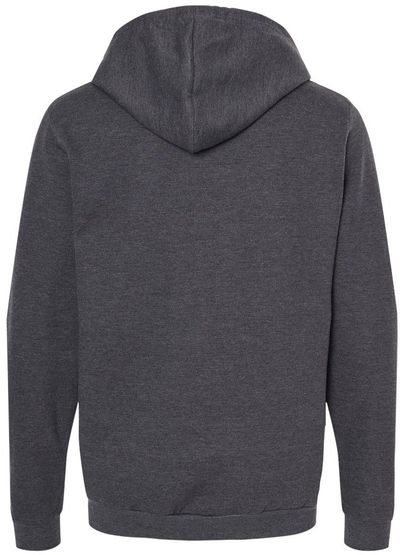 Am image of a Custom M&O Unisex Zipper Fleece Hoodie in Dark Heather!