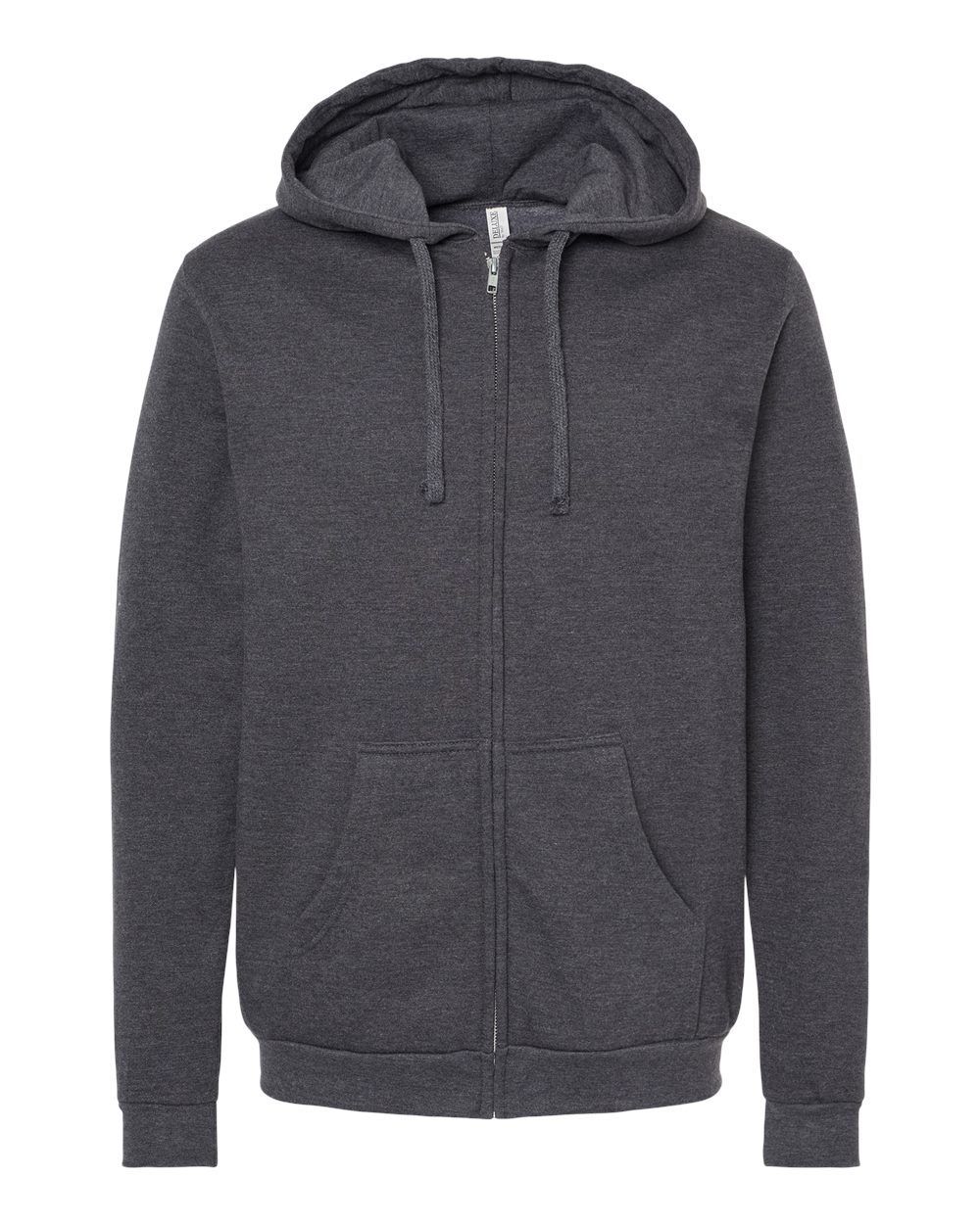 M&O Unisex Zipper Fleece Hoodie in Dark Heather