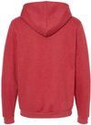 Am image of a Custom M&O Unisex Zipper Fleece Hoodie in Heather Red!