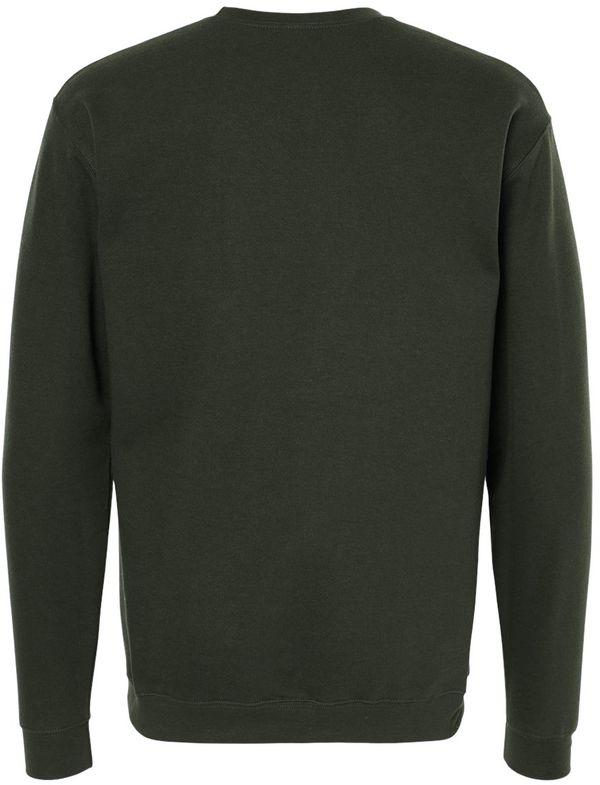 Am image of a Custom M&O Adult Unisex Crewneck Fleece in Forest Green!