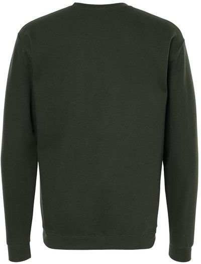 Am image of a Custom M&O Adult Unisex Crewneck Fleece in Forest Green!