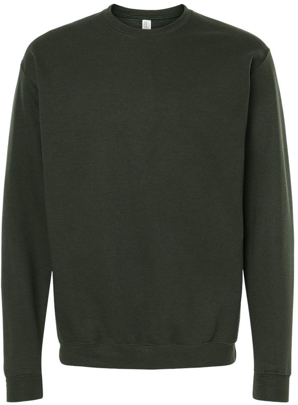 Am image of a Custom M&O Adult Unisex Crewneck Fleece in Forest Green!