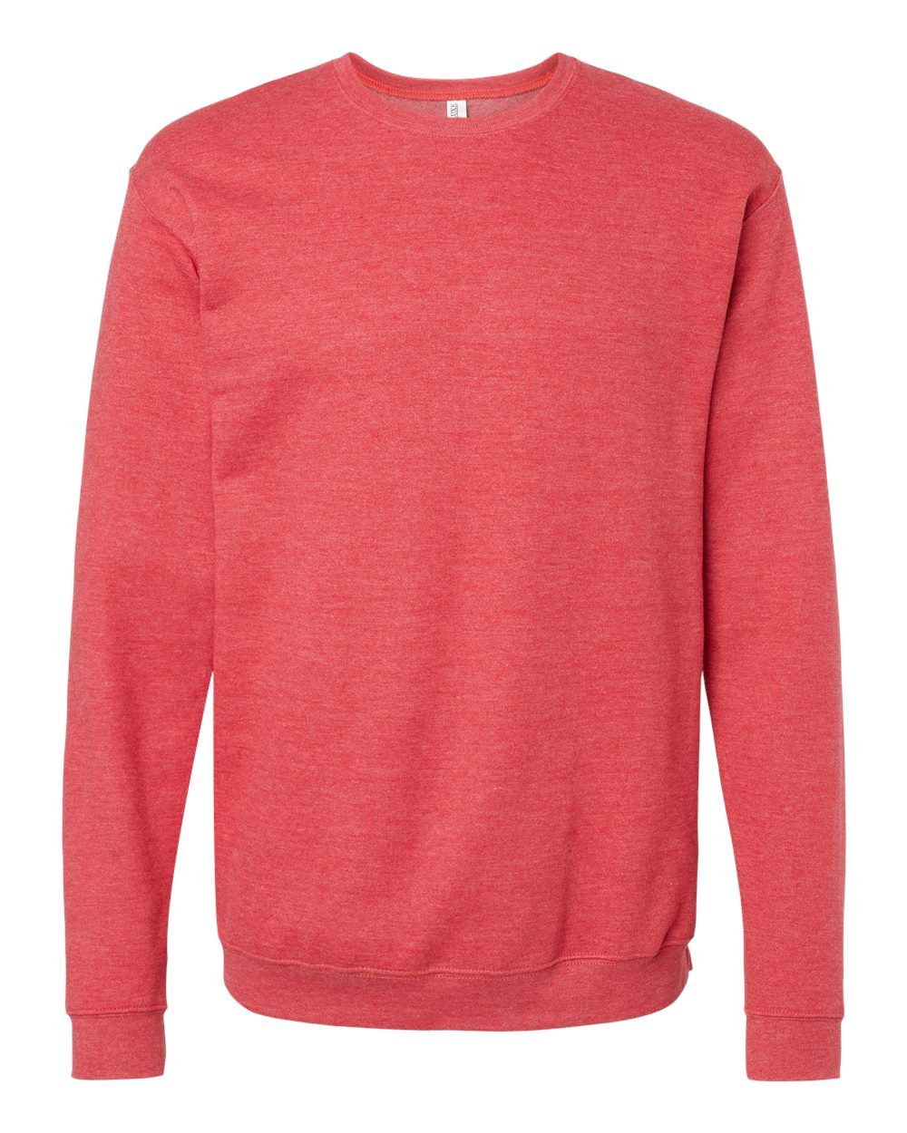 M&O Adult Unisex Crewneck Fleece in Heather Red