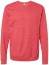 Am image of a Custom M&O Adult Unisex Crewneck Fleece in Heather Red!