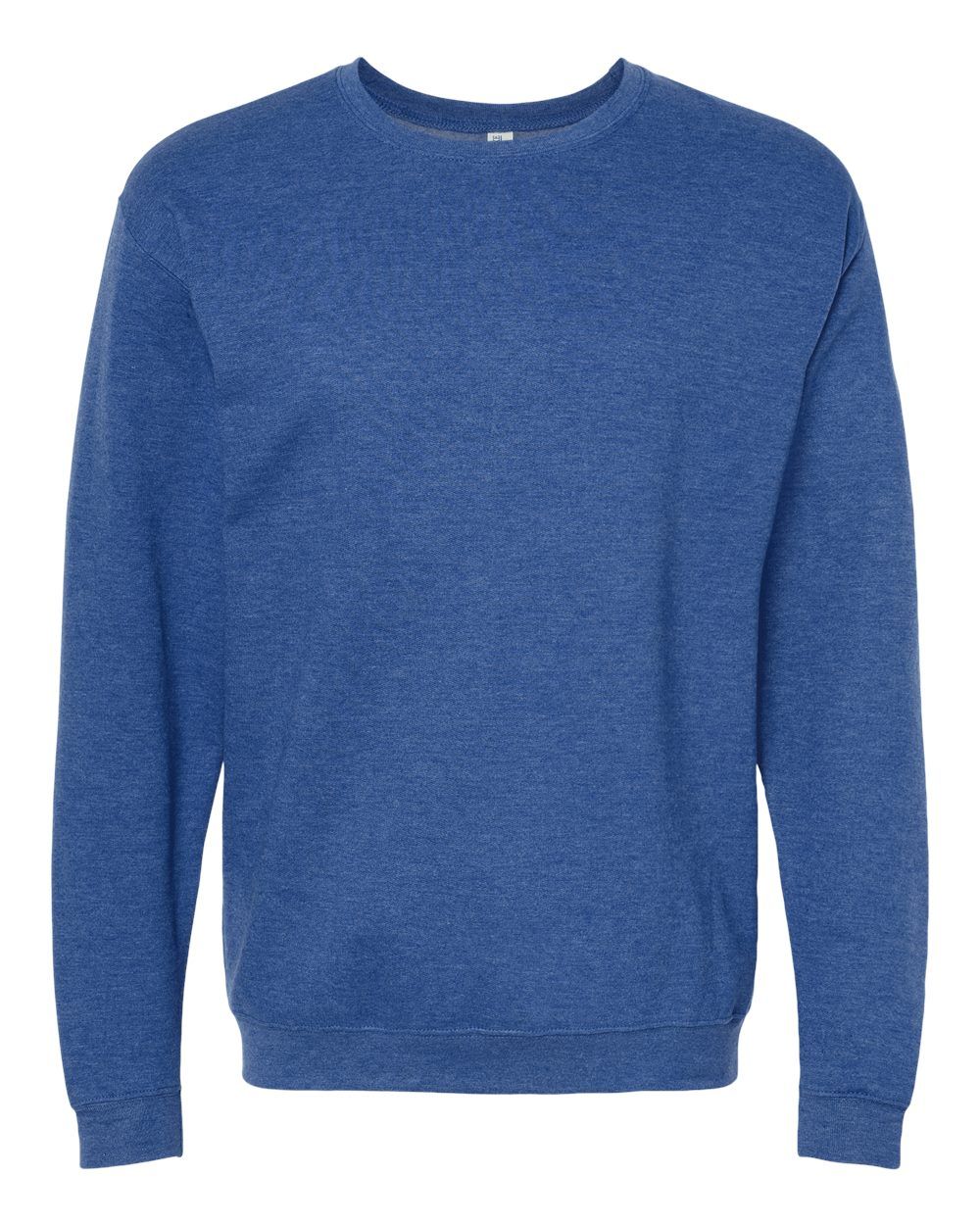 M&O Adult Unisex Crewneck Fleece in Heather Royal