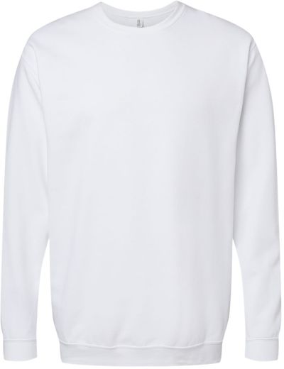 Am image of a Custom M&O Adult Unisex Crewneck Fleece in White!
