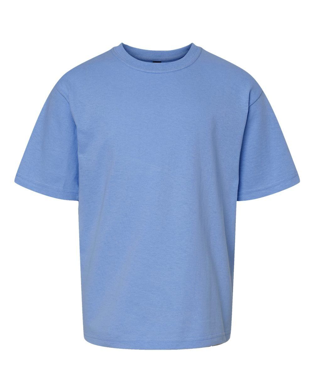 M and O Youth Deluxe Blend T Shirt in Heather Blue