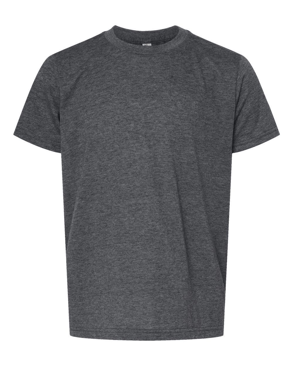 M and O Youth Deluxe Blend T Shirt in Heather Charcoal