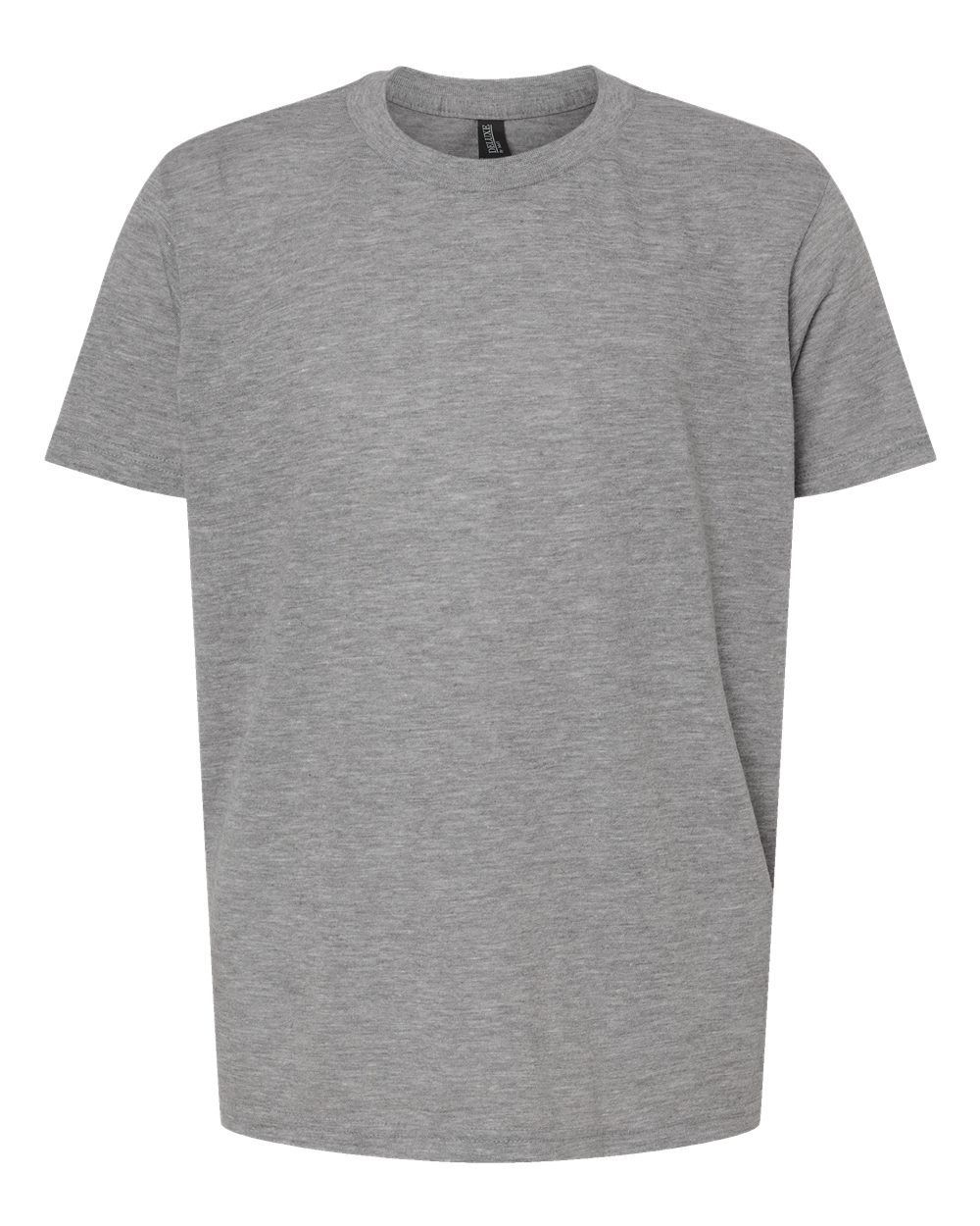 M and O Youth Deluxe Blend T Shirt in Heather Grey