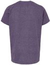 Am image of a Custom M and O Youth Deluxe Blend T Shirt in Heather Purple!