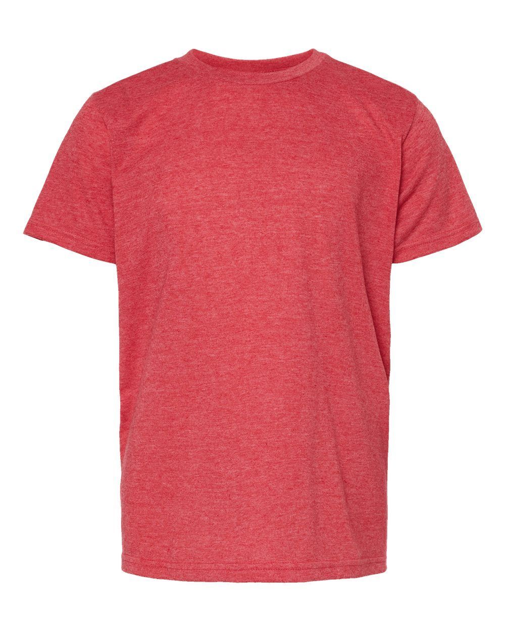 M and O Youth Deluxe Blend T Shirt in Heather Red