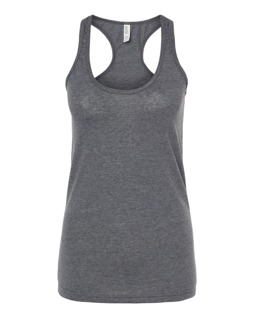 M and O Womens Racerback Blend Tank in Heather Charcoal