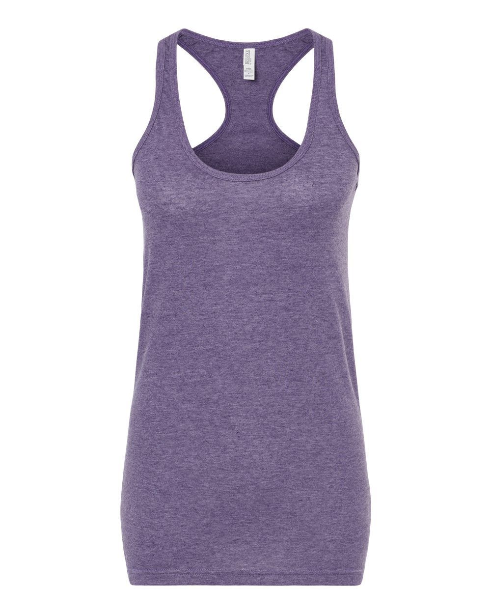 M and O Womens Racerback Blend Tank in Heather Purple