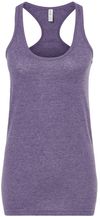 Am image of a Custom M and O Womens Racerback Blend Tank in Heather Purple!