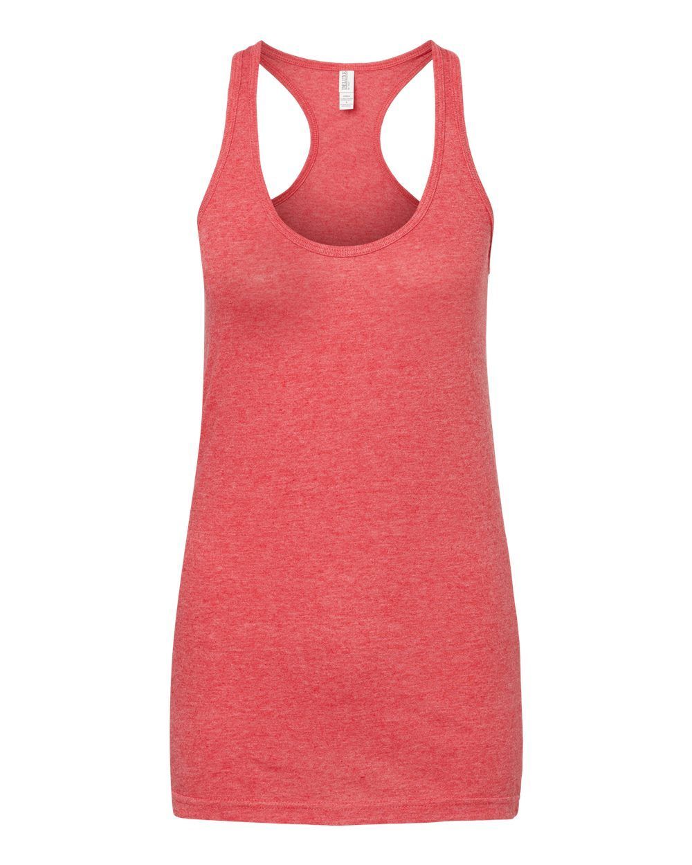 M and O Womens Racerback Blend Tank in Heather Red