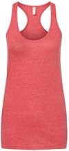 Am image of a Custom M and O Womens Racerback Blend Tank in Heather Red!