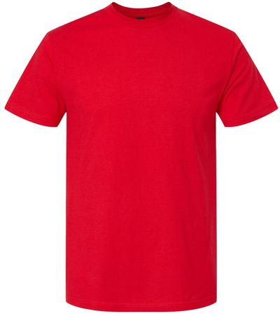 Am image of a Custom M&O Fine Jersey Tee in Fine Red!