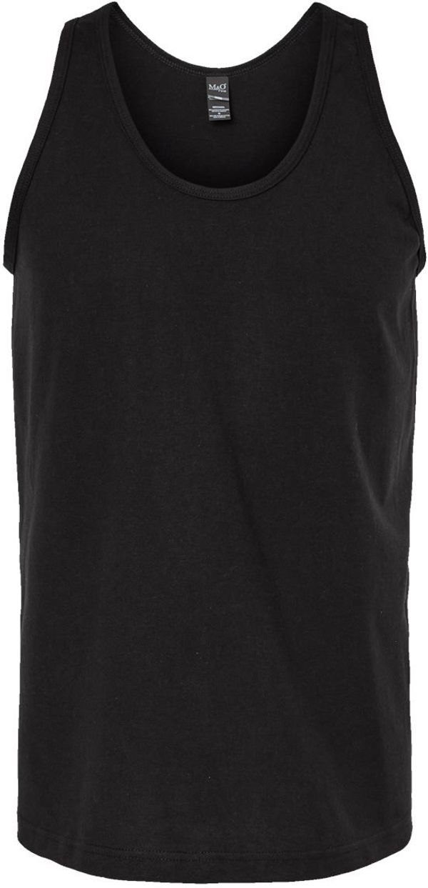 Am image of a Custom M&O Tank Top in Fine Black!