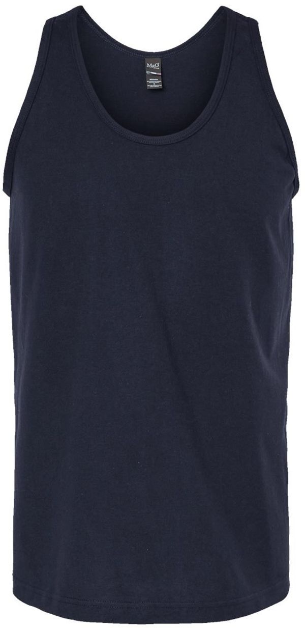 Am image of a Custom M&O Tank Top in Fine Navy!