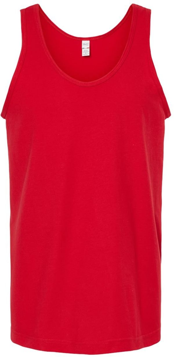 Am image of a Custom M&O Tank Top in Fine Red!