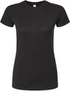 Am image of a Custom M and O Womens Fine Jersey T Shirt in Fine Black!