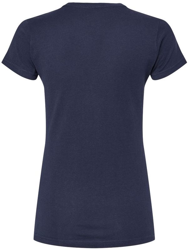 Am image of a Custom M and O Womens Fine Jersey T Shirt in Fine Navy!