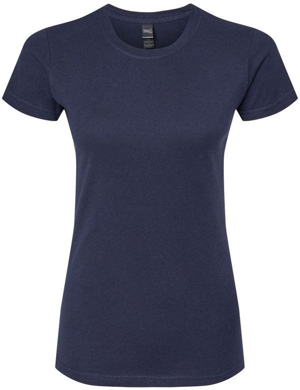 Am image of a Custom M and O Womens Fine Jersey T Shirt in Fine Navy!
