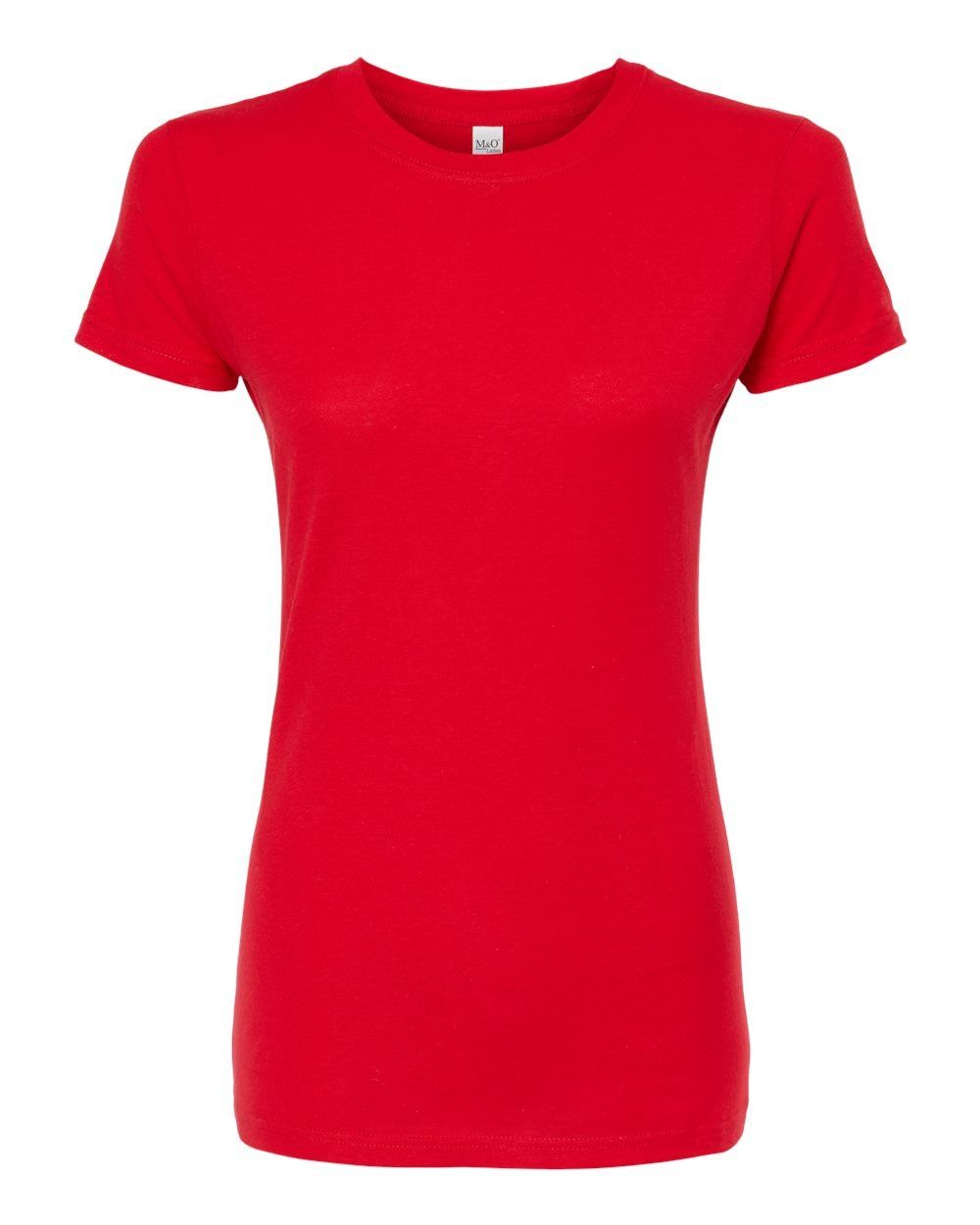 M and O Womens Fine Jersey T Shirt in Fine Red