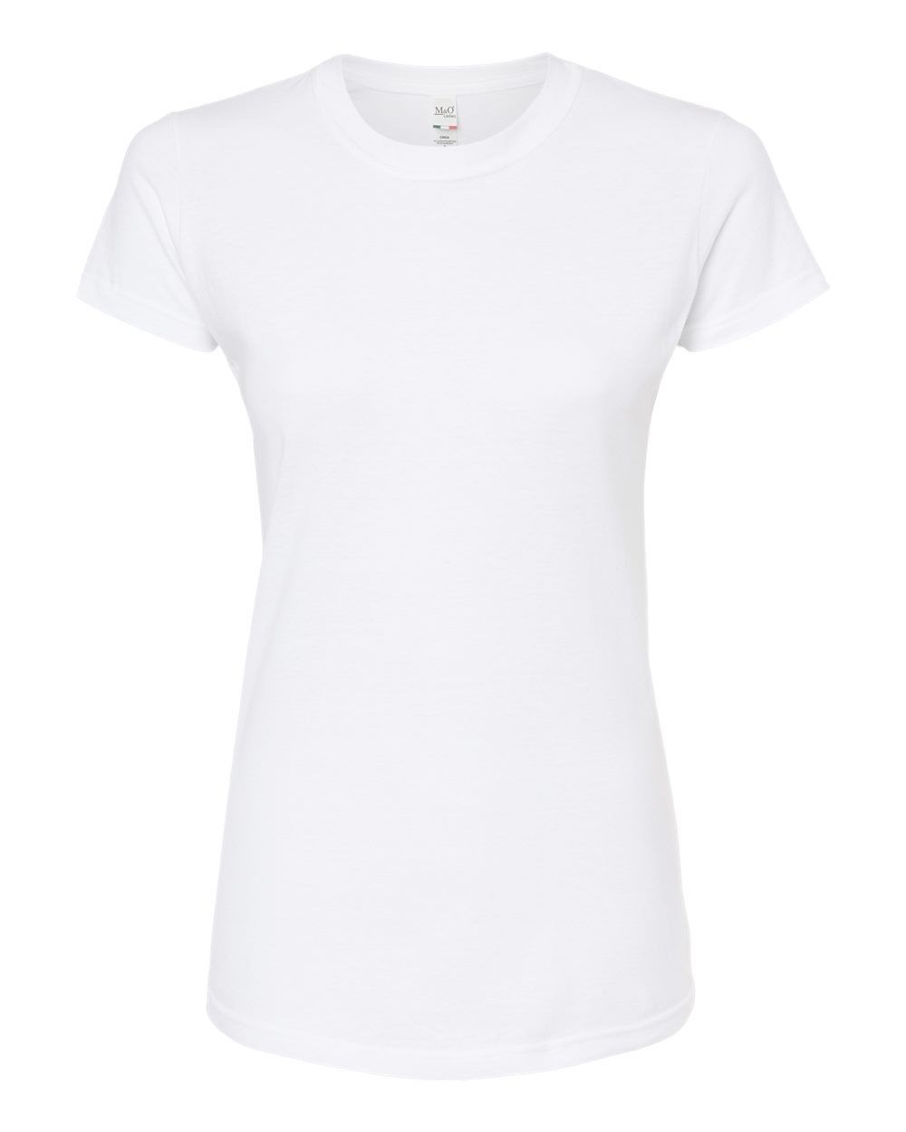 M and O Womens Fine Jersey T Shirt in Fine White