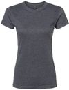 An image of a Custom M and O Womens Fine Jersey T Shirt in Heather Charcoal!