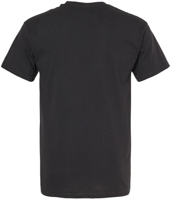 Am image of a Custom M&O Gold Soft Touch T Shirt in Black!