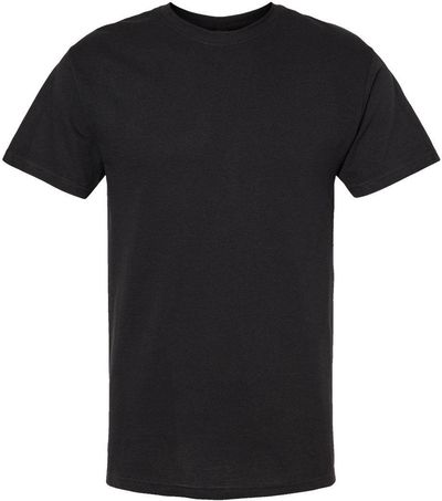 Am image of a Custom M&O Gold Soft Touch T Shirt in Black!
