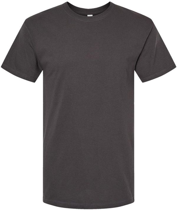 Am image of a Custom M&O Gold Soft Touch T Shirt in Charcoal!