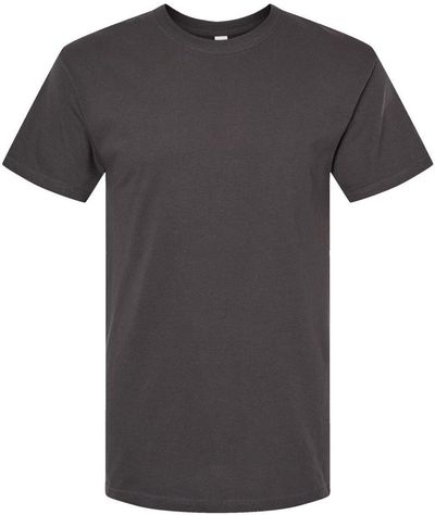 Am image of a Custom M&O Gold Soft Touch T Shirt in Charcoal!