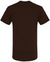Am image of a Custom M&O Gold Soft Touch T Shirt in Chocolate!