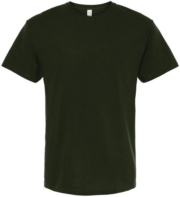 Am image of a Custom M&O Gold Soft Touch T Shirt in Forest Green!