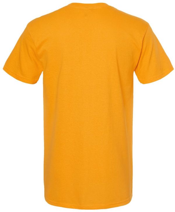 Am image of a Custom M&O Gold Soft Touch T Shirt in Gold!