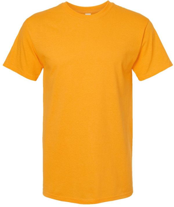 Am image of a Custom M&O Gold Soft Touch T Shirt in Gold!