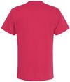 Am image of a Custom M&O Gold Soft Touch T Shirt in Heliconia!